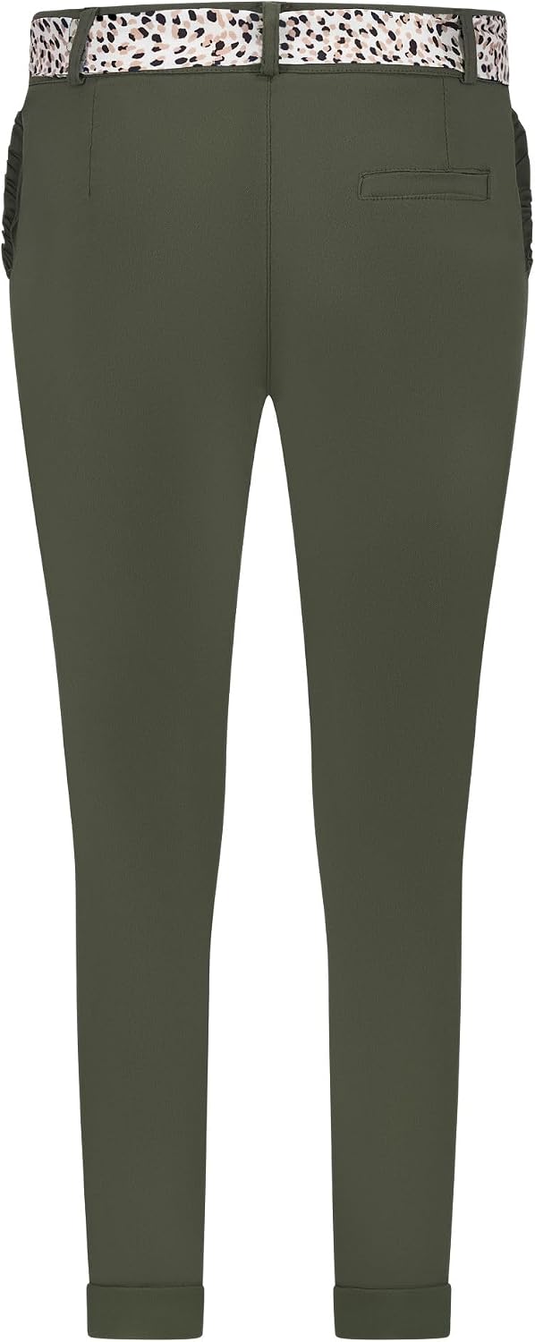 Mississhop Female Damen Stretch Klassische Chino Hose M Grün, M Gr&amp;