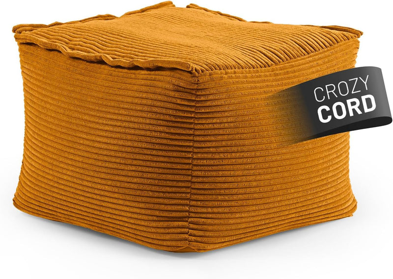 Lumaland Modular Sitzsack-Hocker - Cord-Reihe | Indoor Sitzsack mit Softer Struktur, ideal Sofa Modu