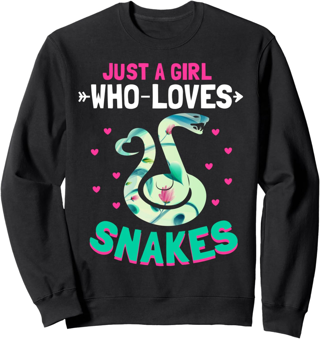 Just A Girl Who Loves Snakes Mädchen Frauen Schlangen Sweatshirt