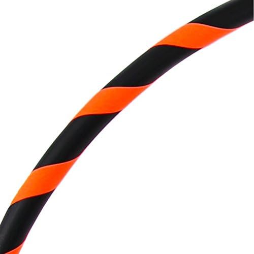 Faltbarer Anfänger Hula Hoop Reifen, Ø90/95/100/105cm Ø100cm Neon-Orange, Ø100cm Neon-Orange