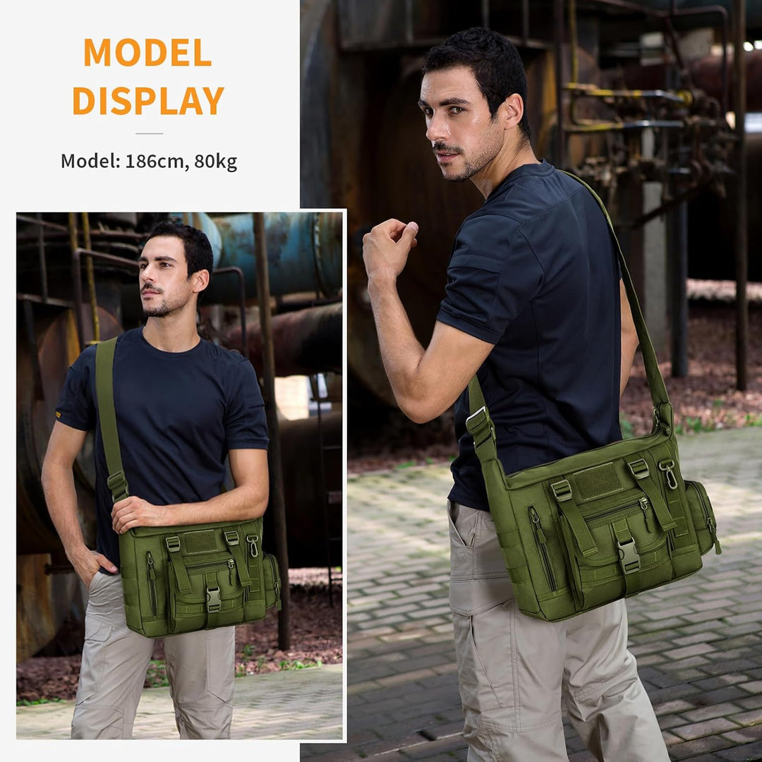 Huntvp Taktisch Schultertasche Militär Crossbody Bag Sling Tasche Wasserabweisend Umhängetasche Mess