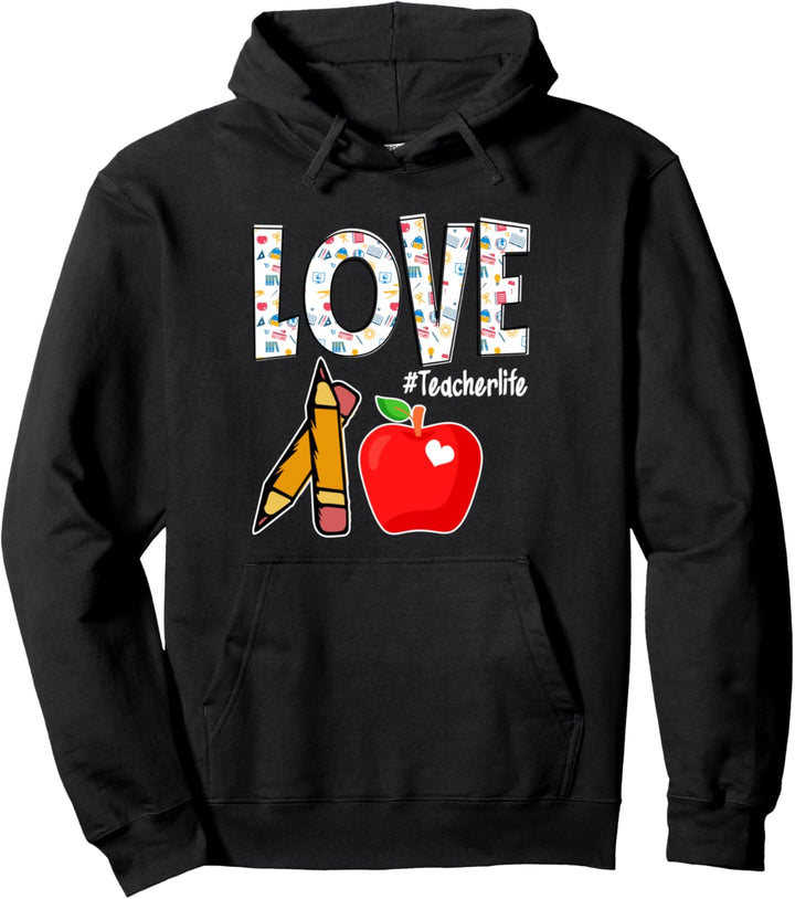 LOVE Teacherlife Spruch Sportlehrer Gymnasium Lehrerin Pullover Hoodie