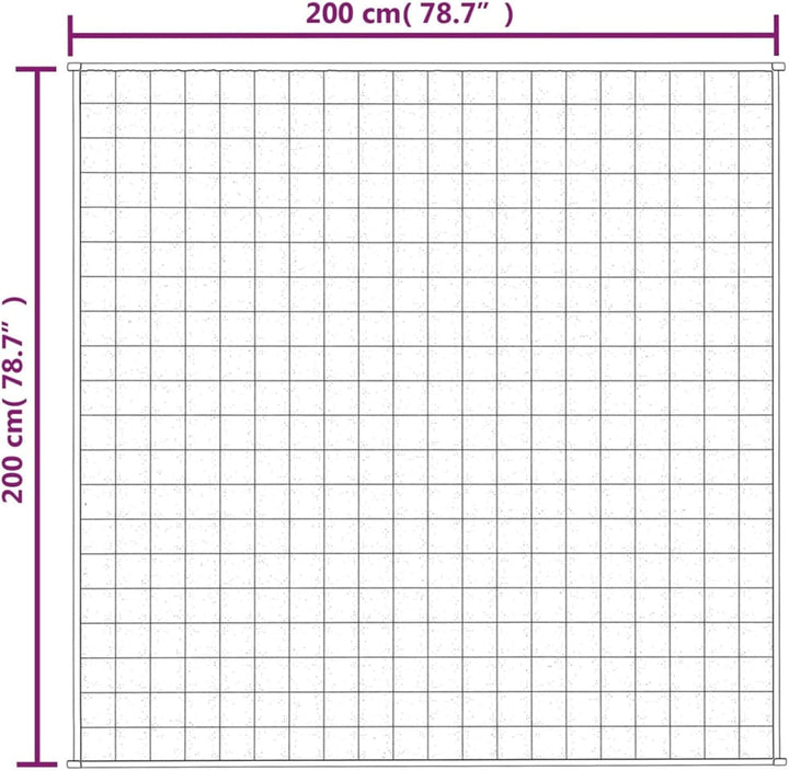 Rantry Gewichtsdecke Grau 200x200 cm 9 kg Stoff Heimtextilien Model350778