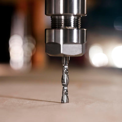 SpeTool Spiralnutfräser 8mm Schaft Downcut 32mm Schnittlänge Nutfräser Spiralfräser 2 Flöten Router