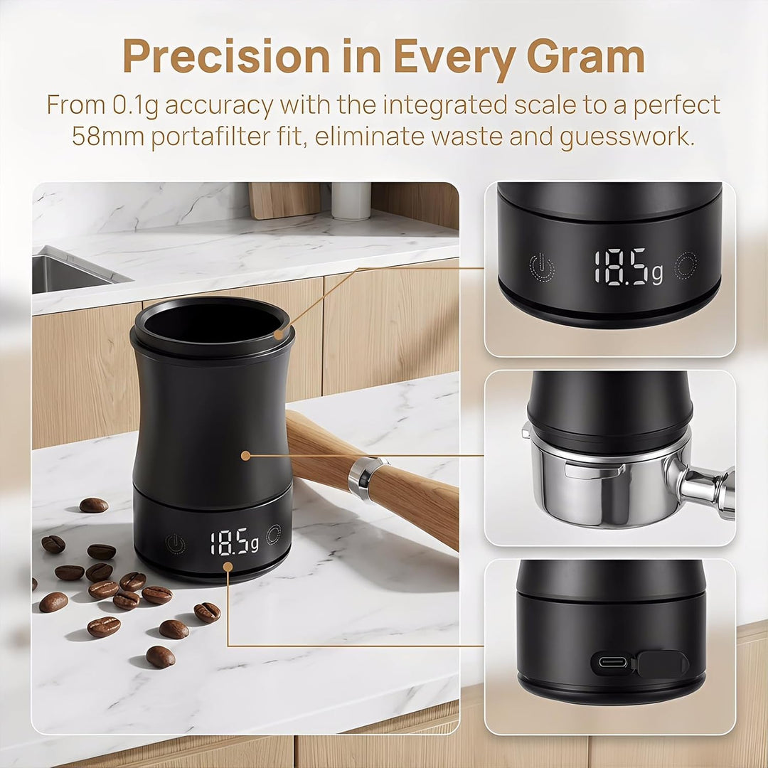Digitale Dosierbecher Kaffeewaage Becher mit 500/0,1g Hochpräzision, USB-C Aufladbare Espressowaage