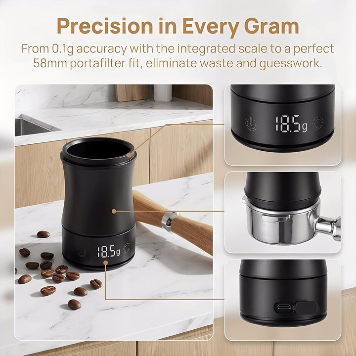 Digitale Dosierbecher Kaffeewaage Becher mit 500/0,1g Hochpräzision, USB-C Aufladbare Espressowaage