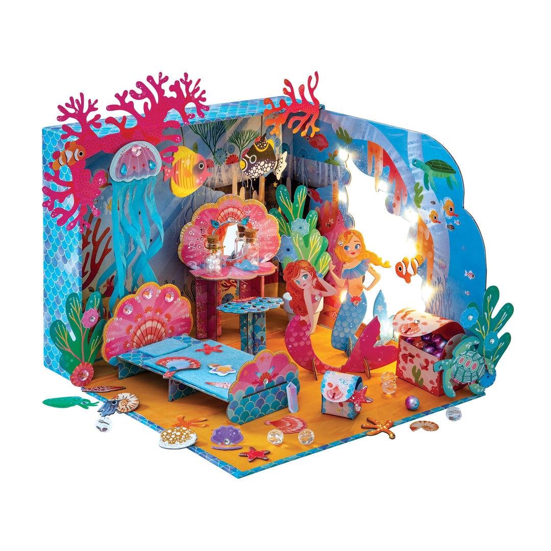 Janod - Magic Ocean - Die Kammer der Meerjungfrauen - Basteln für Kinder - Kreativset - Deko zum Bas