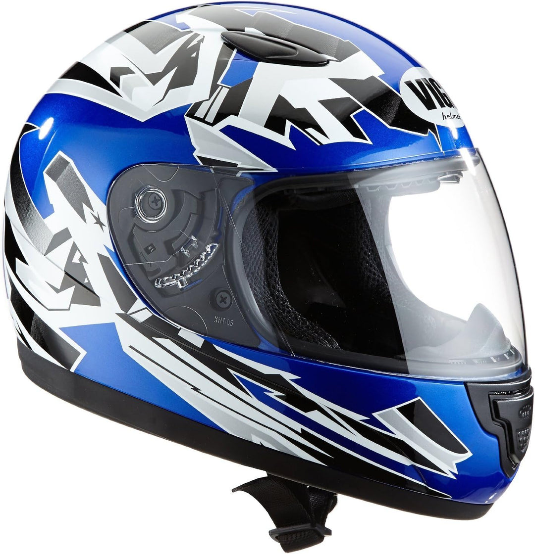 protectWEAR Kinder Motorradhelm blau SA03 S (Youth XL) Blau/Weiss, S (Youth XL) Blau/Weiss