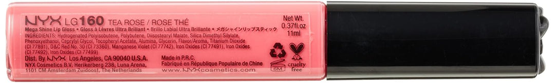 NYX Mega Shine Lip Gloss, Tea Rose, 0.37 Ounce Teebraun, Teebraun