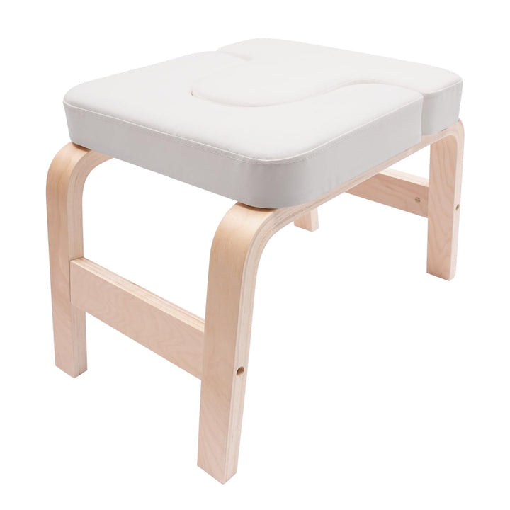 Yoga Kopfstandhocker Inversion Bank Classic White – Rutschfester Yoga Hocker für Safes Rückentrainin