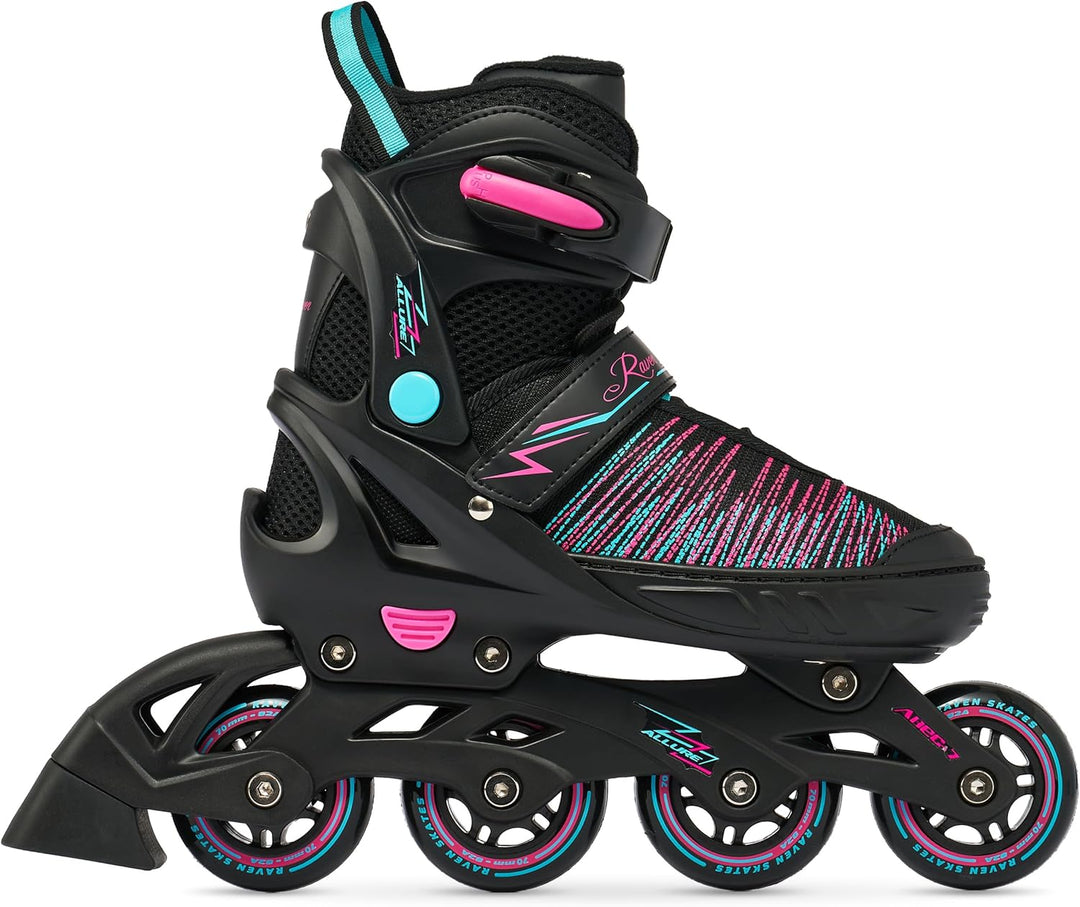 Raven Verstellbare 2in1 Inlineskates-Schlittschuhe Allure - Kugellager Abec7 - DSAS - Double-Shock-A