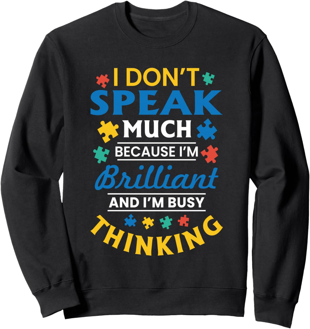 Autismus Bewusstsein Tag Monat Puzzleteil Farben Sweatshirt