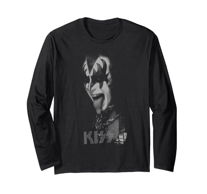 KISS - Gene Schwarz-Weiss Langarmshirt