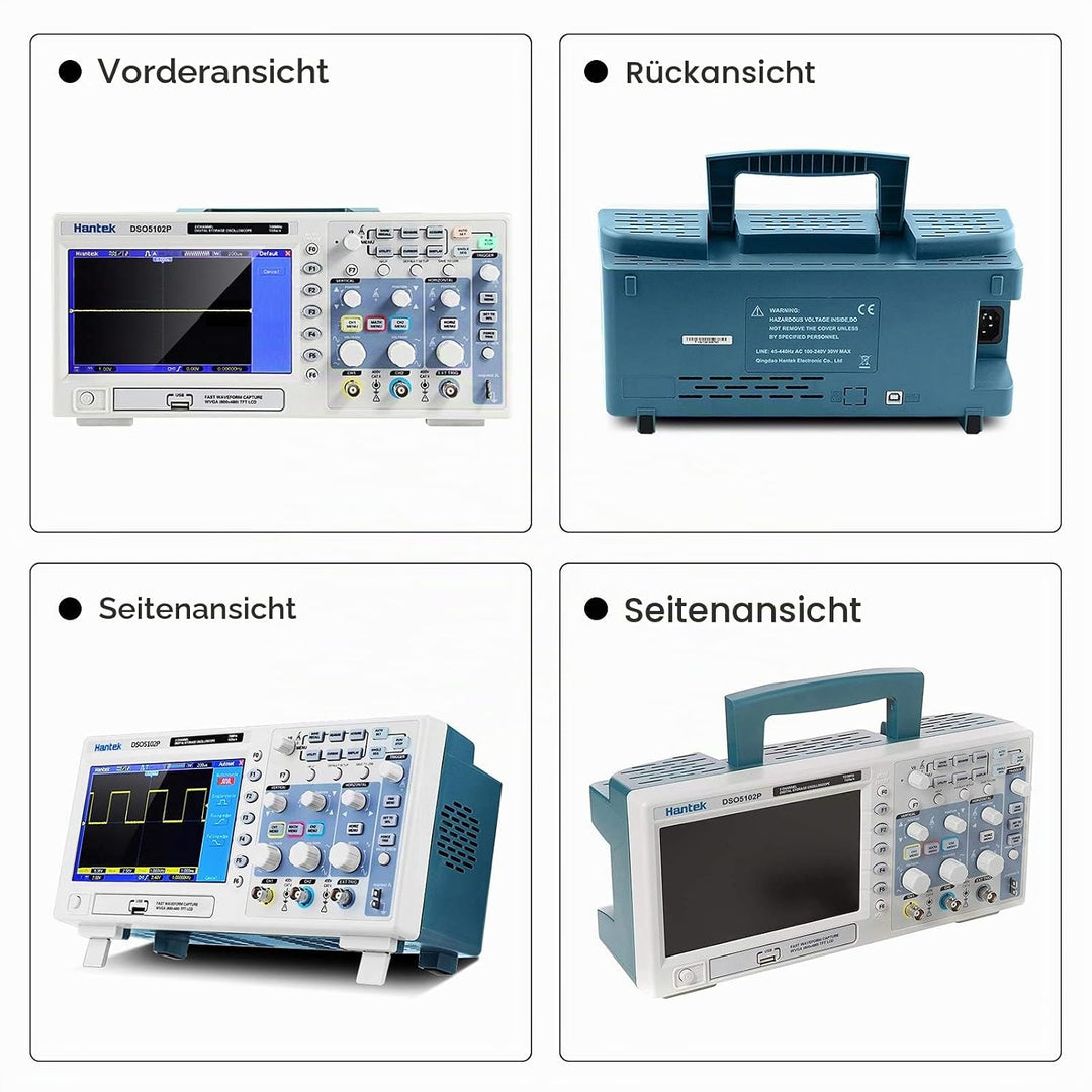 Hantek DSO5102P 100MHz 2-KANAL Digitales Oszilloskop 1GSa/s in Echtzeit Probe
