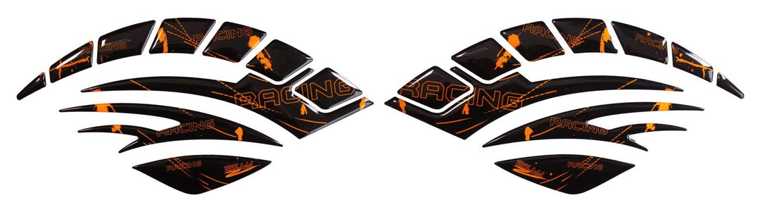 BIKE-label Seitentank Pad Motorrad Aufkleber Racing Neon Orange 800092