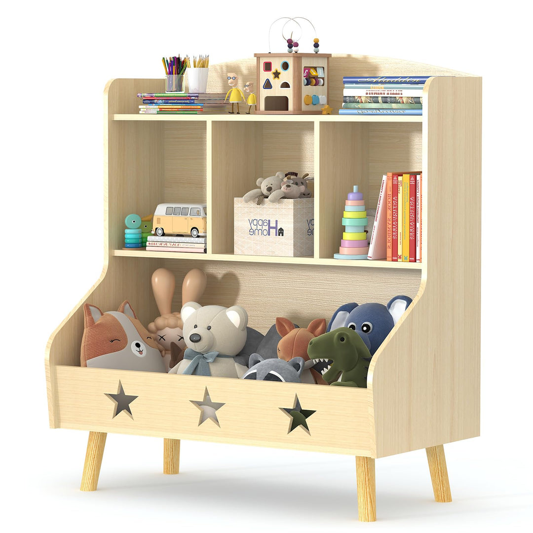 Garden 4 you Kinderregal,Bücherregal Kinder,Kinderregal mit 3 offenen Fächern,Bücherregal Kinderzimm