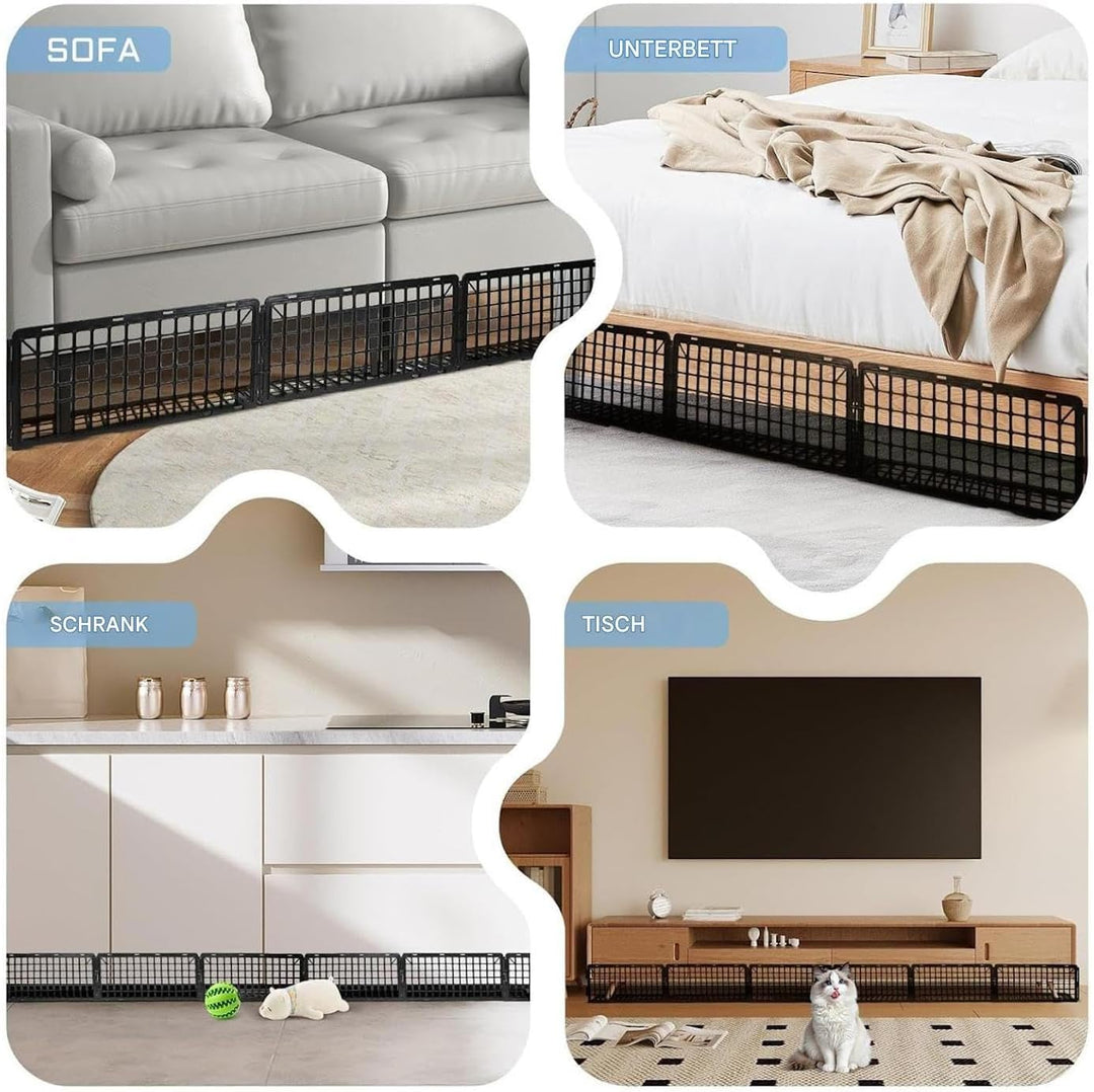 Unter-Sofa-Sperre - Spielzeug Blocker Für Unter Möbel,12er Set Einfache Montage Katzenschutz Für Kin