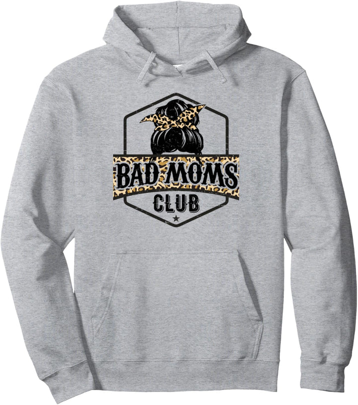 Bad Moms Club Shirt Lustiges Mama Leben Retro Leopard Bad Moms Pullover Hoodie