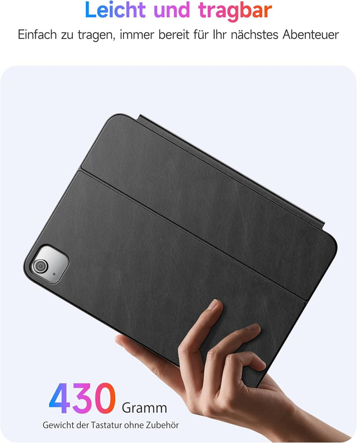 HOU für iPad Air 5 Hülle mit Tastatur für iPad Air 6 11 Zoll, für iPad Pro 11 Hülle mit Tastatur (4.