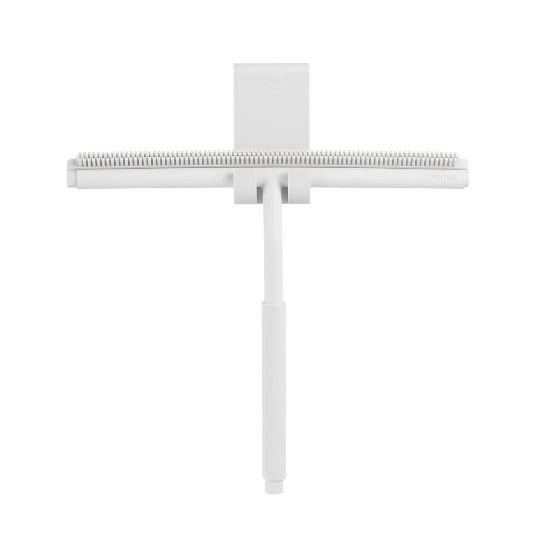 blomus Duschabzieher -LAVEA- | Farbe Weiss | 22L x 26B cm | Duschwischer Weiss | Fensterabzieher aus