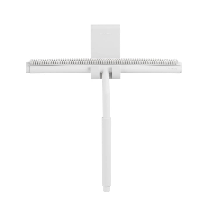 blomus Duschabzieher -LAVEA- | Farbe Weiss | 22L x 26B cm | Duschwischer Weiss | Fensterabzieher aus