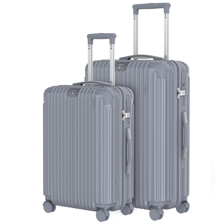 Voyagoux Kofferset 2 teilig - 72L & 116L, Hartschalenkoffer mittelgross und Klein, Rollkoffer, TSA-S