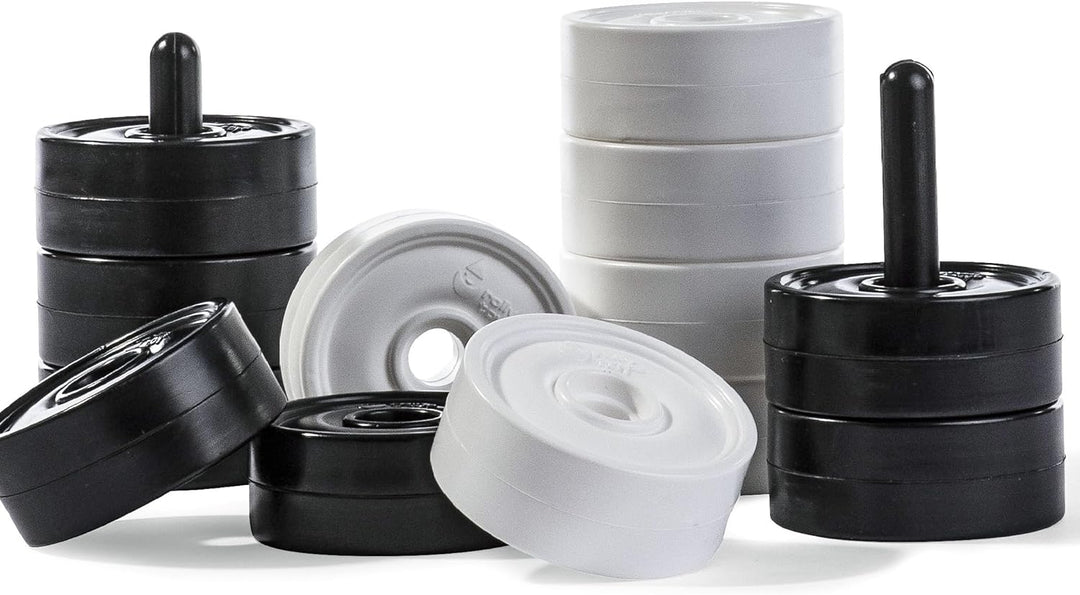 Rolly Toys 218899 - rollyDamespiel klein (Outdoorspiel, 12x weisse Steine / 12x schwarze Steine, ø F