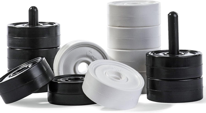 Rolly Toys 218899 - rollyDamespiel klein (Outdoorspiel, 12x weisse Steine / 12x schwarze Steine, ø F