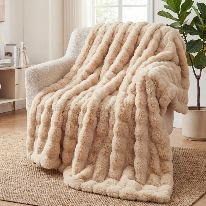 Kuscheldecke Kaninchen Plüsch Decke Super Soft Wohndecke Dick 1000 G/M² Flanell Decke Couchdecke War