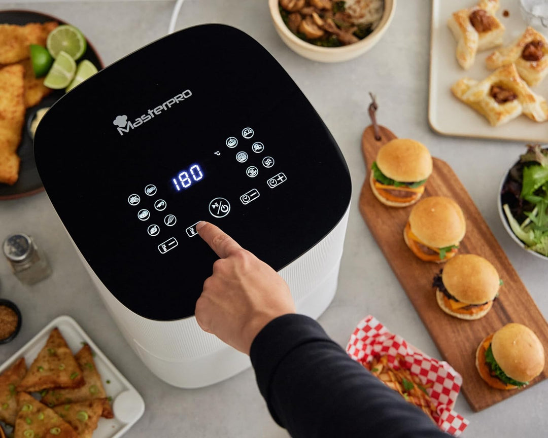 MasterPRO BY CARLO CRACCO - Luftfritteuse 1500W 5L - 12 Programme - LED Touch Control - App Steuerun