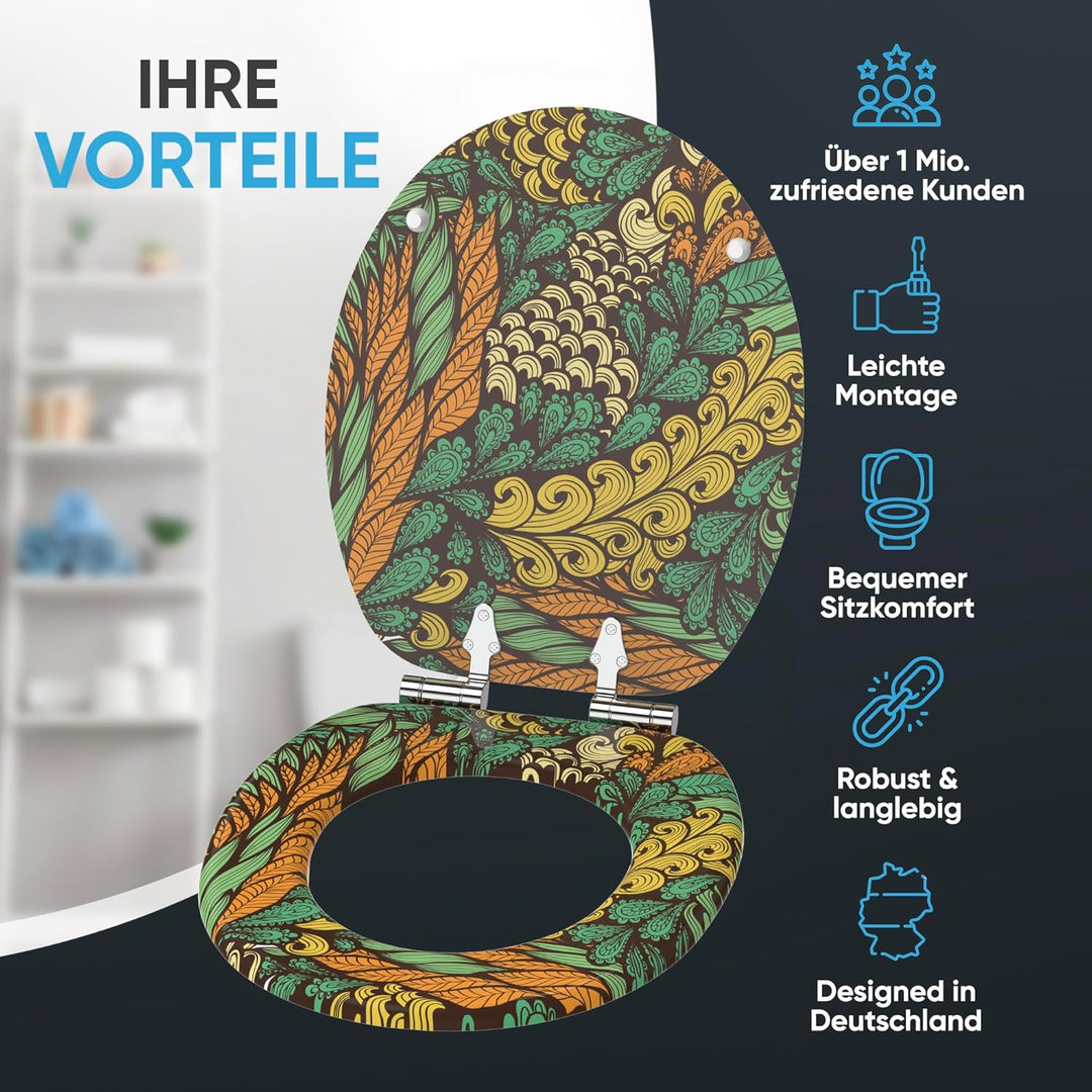 Sanilo WC Sitz mit Absenkautomatik, viele neue Toilettendeckel zur Auswahl, hochwertige Oberfläche,