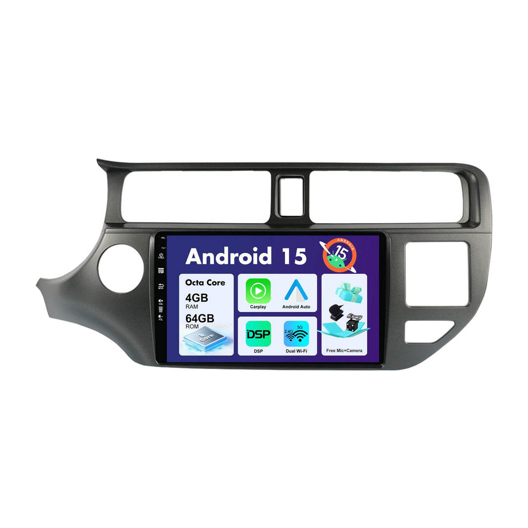 SXAUTO Android 12 IPS Autoradio Passt für Kia K3 Rio (2011-2015) - Eingebaut Carplay/Android Auto/DS