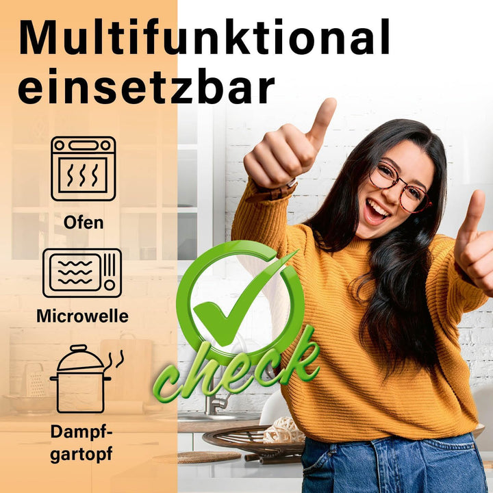 GOURMETmaxx Backpapier für Heissluftfritteuse 5 bis 8 Liter | Backpapierschale antihaftbeschichtet &amp;