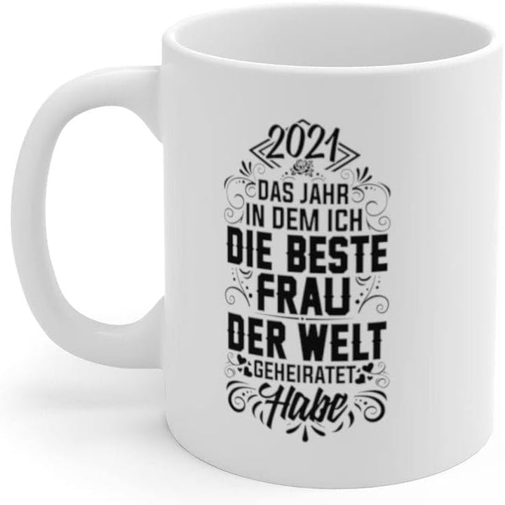22Feels Set: Hochzeit 2021 Hochzeitstag Tassen für Paare Set Jahrestag Geschenke für Sie und Ihn Bra