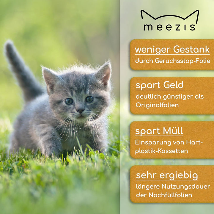 kittybag Nachfüllfolie 4-Pack - kompatibel mit Nachfüllkassetten für Littycat Katzenstreu-Entsorgung