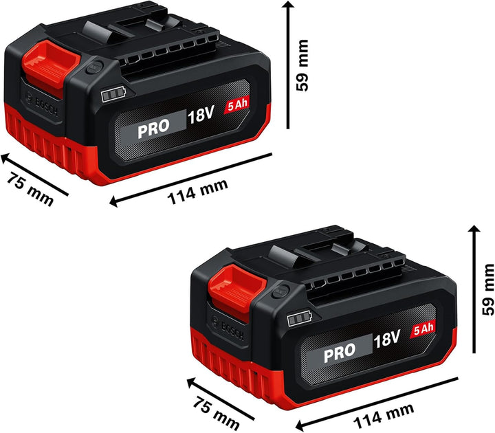 Bosch PRO 18V System Combo-Kit: GSR 18V-65, GDX 18V-285, GBH 18V-26, GWS 18V-11, 2x GBA 18V 5.0Ah, 1