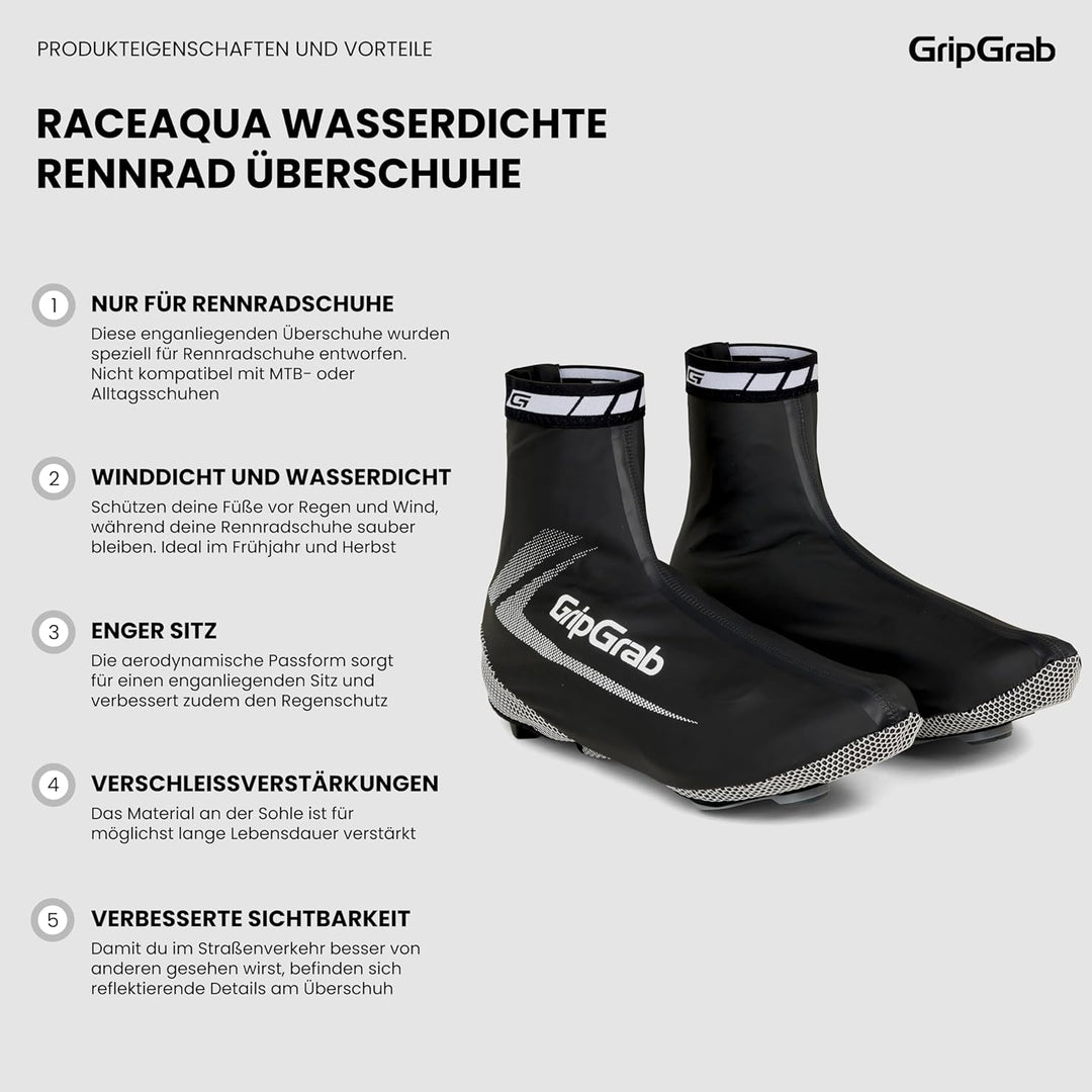 GripGrab RaceAqua wasserdichte Winddichte Aero Rennrad Regen Überschuhe Radsport Regenschutz Windsch