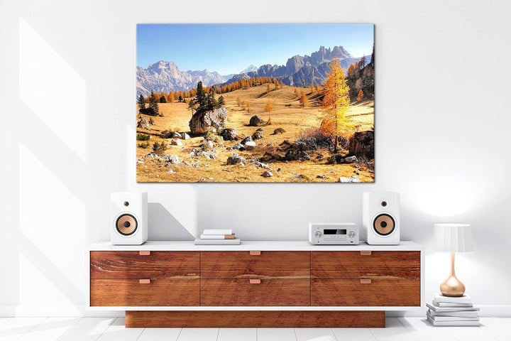 deyoli einzigartige Berglandschaft Italiens Format: 80x60 als Leinwandbild, Motiv fertig gerahmt auf