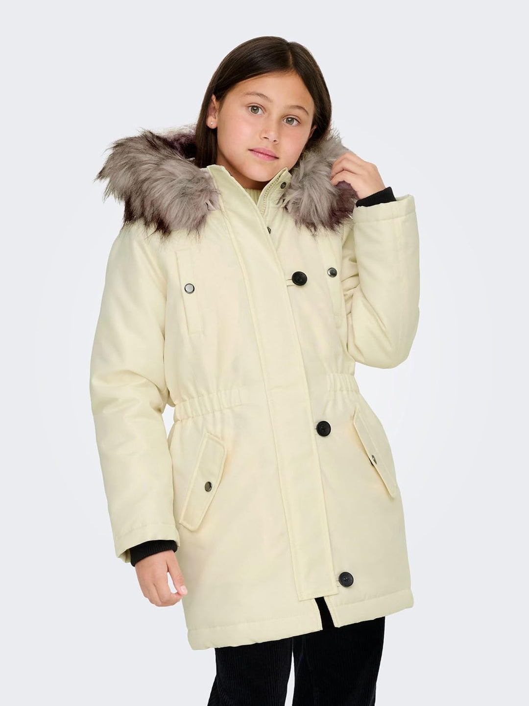 ONLY Damen ONLIRIS FUR Winter Parka CC OTW 15213755 M Eggnog, M Eggnog