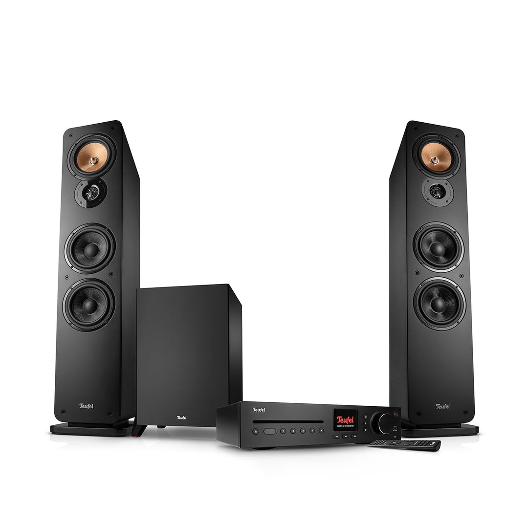 Teufel Ultima 40 Kombo 3 Power Edition - HiFi 2.1 Stereo System mit Mächtiger Subwoofer und CD Recei