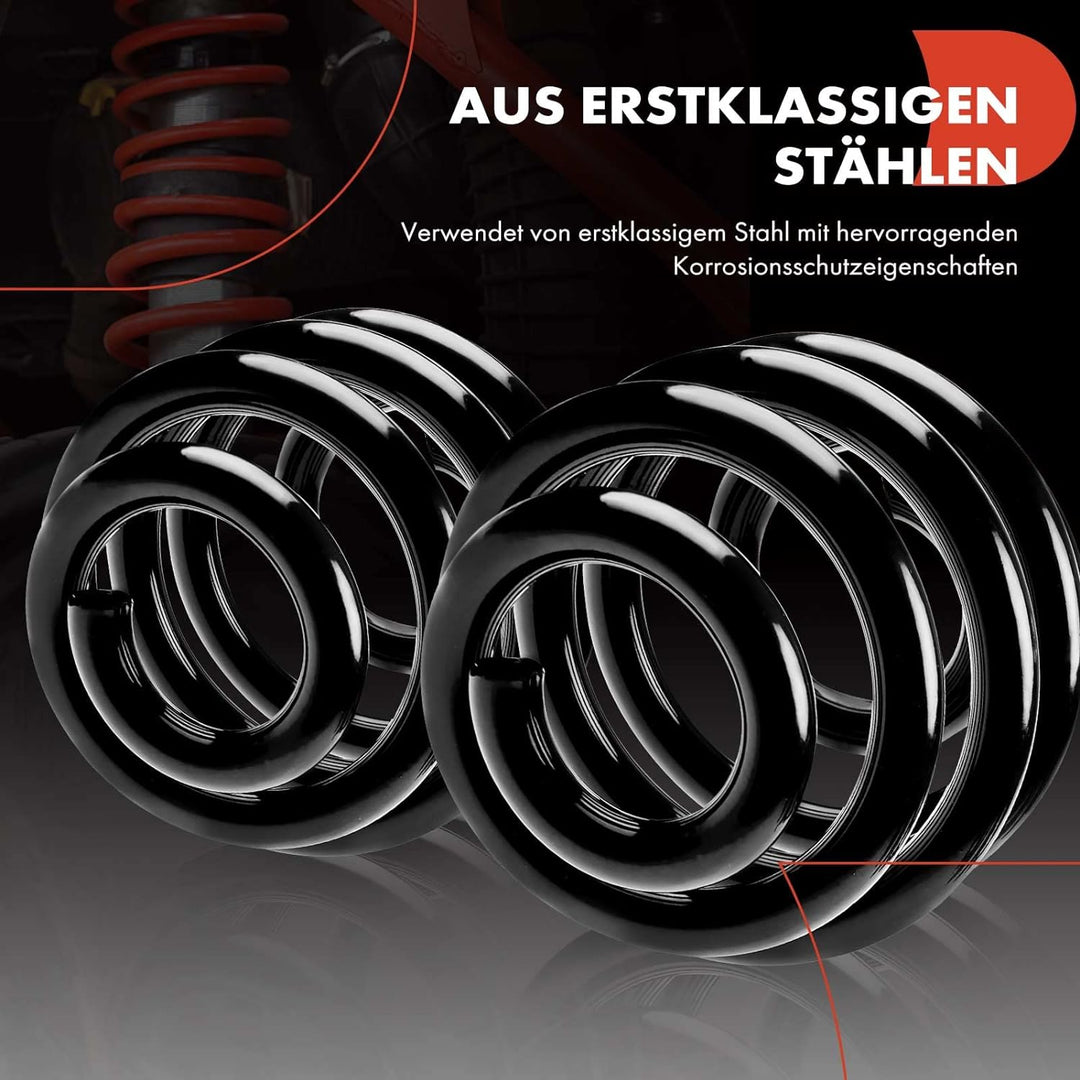 Frankberg 4x Federn Fahrwerksfeder Vorderachse Hinterachse Kompatibel mit A4 8K2 B8 1.8L 2.0L Limous