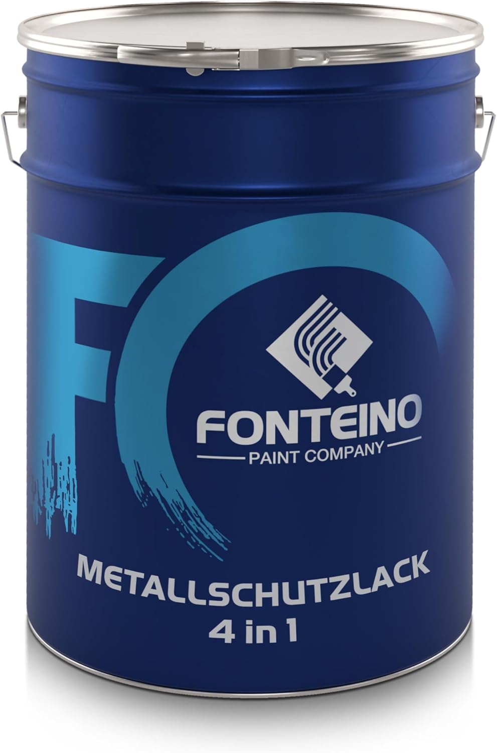 Fonteino Metallschutzlack 3in1 Metallfarbe Grundierung Rostschutzfarbe Decklack - Anthrazitgrau 2,5L