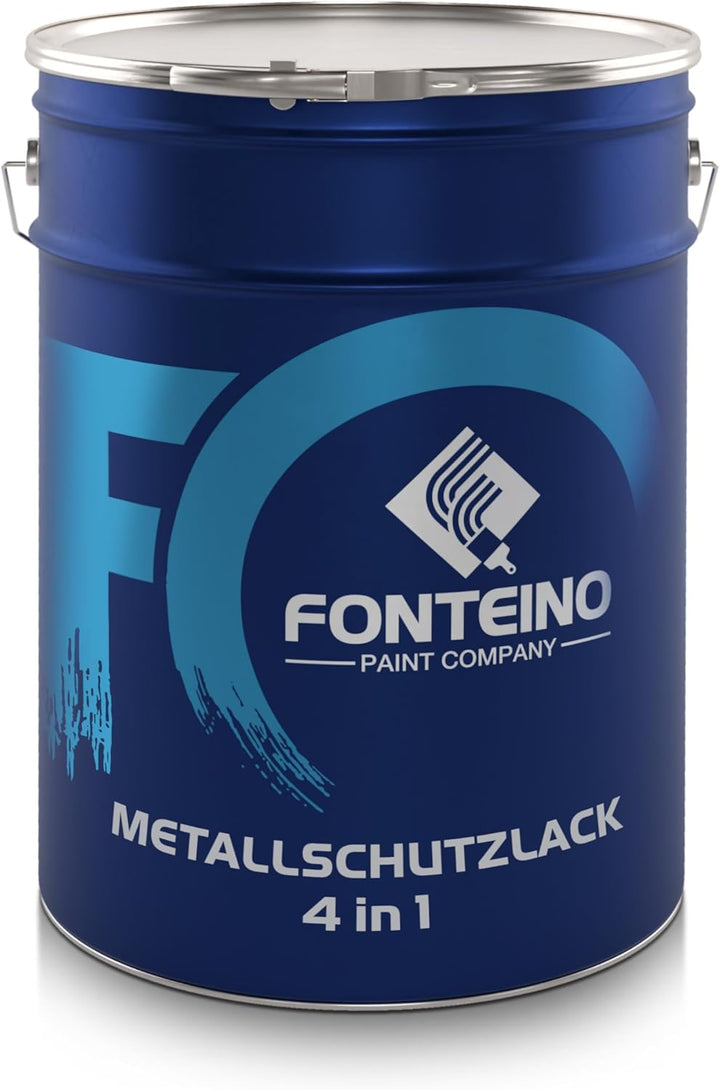 Fonteino Metallschutzlack 3in1 Metallfarbe Grundierung Rostschutzfarbe Decklack - Anthrazitgrau 2,5L