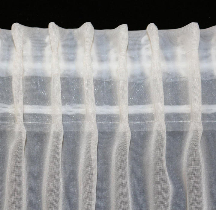 EASYHomefashion Fertiggardine nach Mass Voile Store weiss, massgefertigt, halbtransparent mit BLEIST