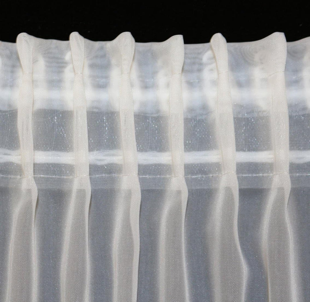 EASYHomefashion Fertiggardine nach Mass Voile Store weiss, massgefertigt, halbtransparent mit BLEIST