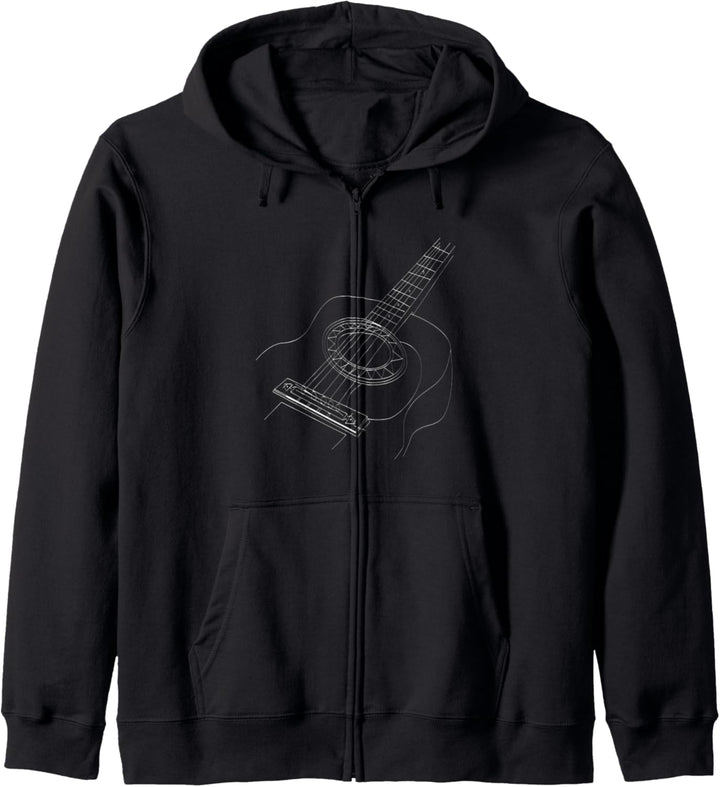 Acoustic Guitar Rock N' Roll Music Kapuzenjacke