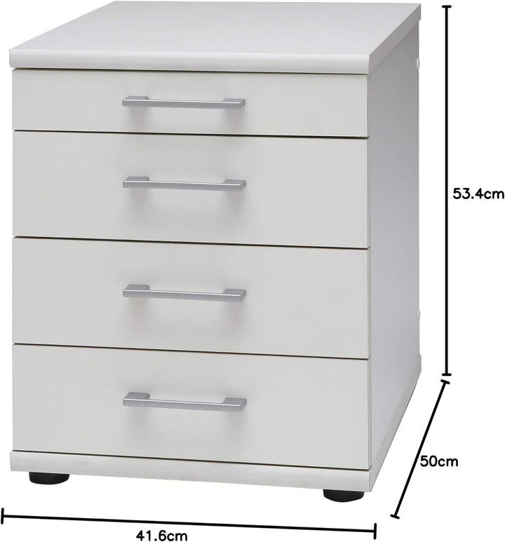 Möbelpartner Milo Büro-Container, weiss, ca. 41,6 x 50,0 x 53,4 cm ca. 41,6 x 50,0 x 53,4 cm Weiss,