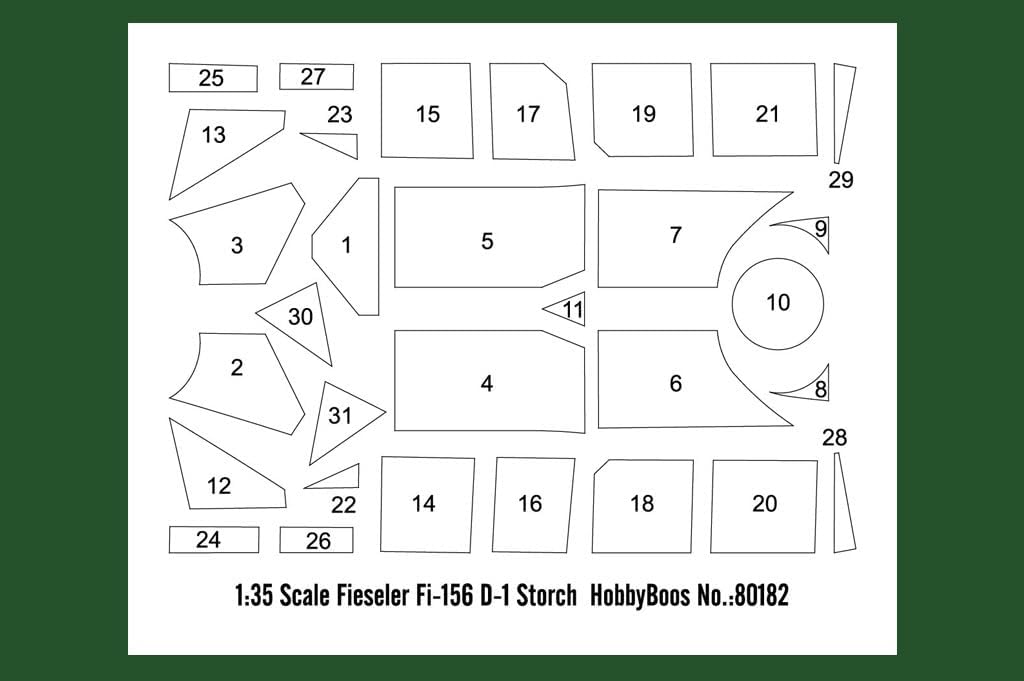 Hobbyboss HBB80182 1:35 Fiesleler Fi-156 D-1 Storch Scale Model Kit, geformte Farbe
