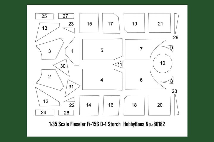 Hobbyboss HBB80182 1:35 Fiesleler Fi-156 D-1 Storch Scale Model Kit, geformte Farbe