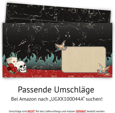 Hochzeit Einladungen (10 Stück) - Rockabilly - Hochzeitskarten Vintage Rock 1950er